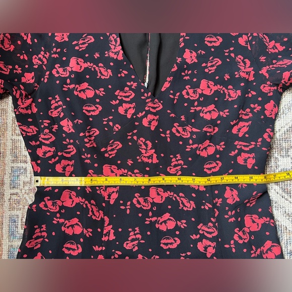 All Saints Luca Eira Floral Mini Dress - Size US 10 - Picture 9 of 12